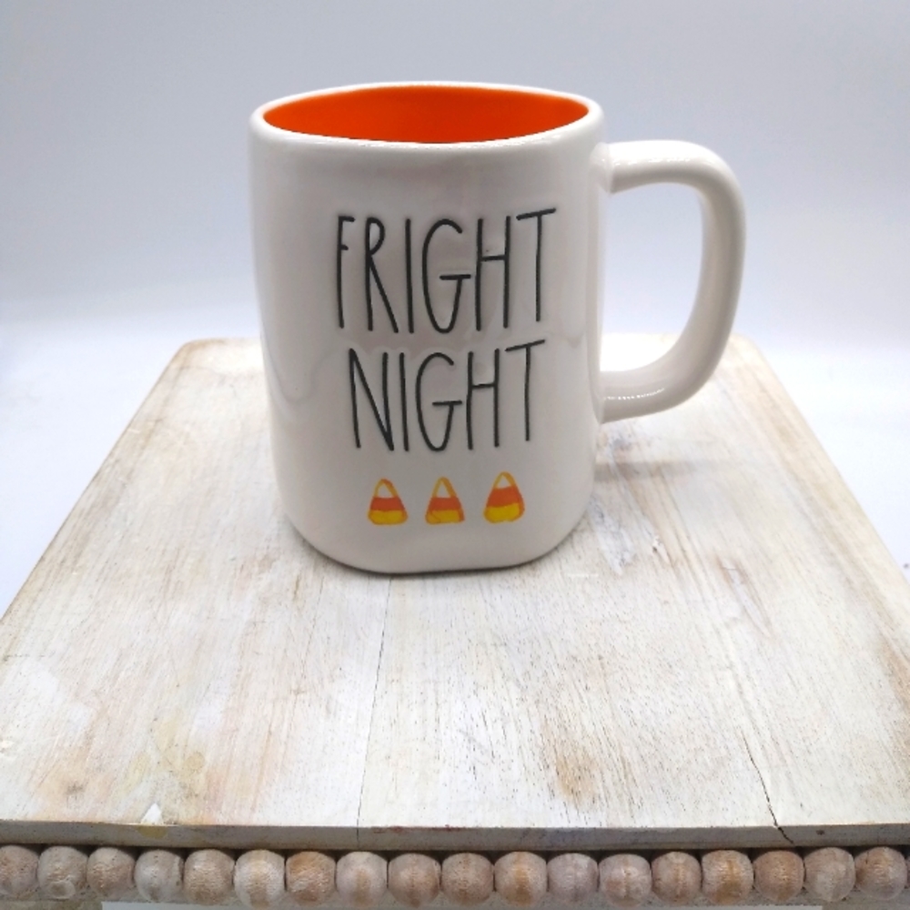 Rae Dunn Fright Night Mug with Candy Corn